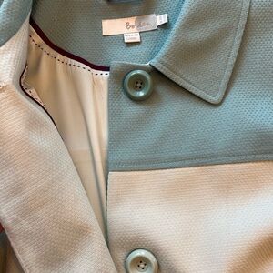 Boden pale teal and teal Trench Coat Classic Design.  Never worn!